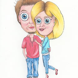 CARTOON mit Tusche und Polychromos