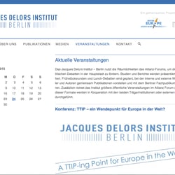 Jacques Delors Institut – Berlin — Webdesign