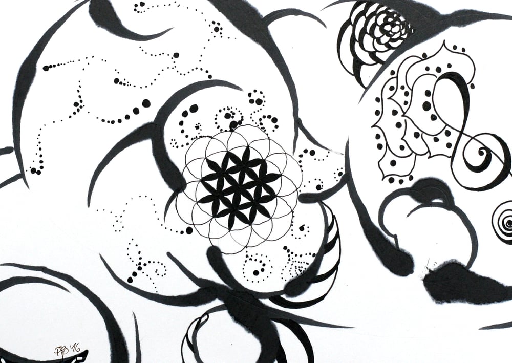 Postkarte · Lebensblume ·