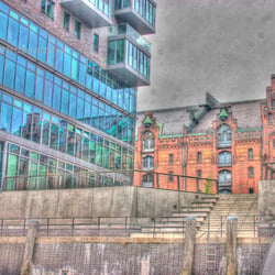 Blick auf die Speicherstadt