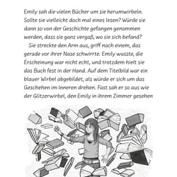 Illustration im TB „Gefangen im Riesenbuch“