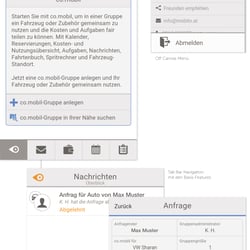 Willkommensscreen mobito Applikation