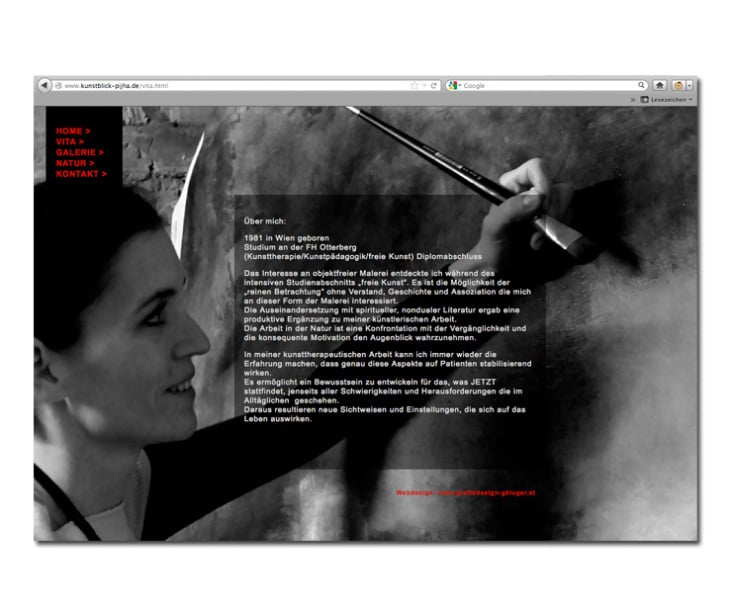 Pijha Kunstblick / Webdesign & Programmierung