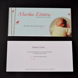 Geburtskarte | Schnee | mint