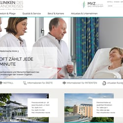 Startseite einer Klinik-Homepage