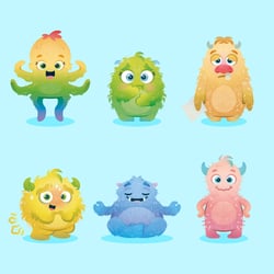 Für die „Herby Family“ durfte ich Monster entwickeln, die nun als sympathische Markenbotschafter fungieren.