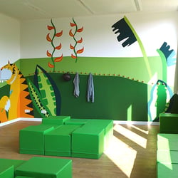 Lehrraum der Praxis, Gestaltung Dschungellandschaft + Tiger