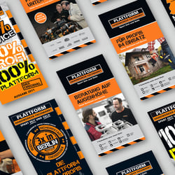 PLATTFORM verschiedene Katalog Cover