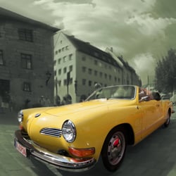 VW Karman-Ghia bei den 200 Meilen v Nürnberg Oldtimer Rennen 2014