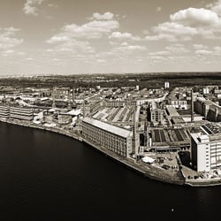 Luftbild Panorama Oberschöneweide, Elektropolis, Berlin
