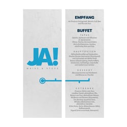 Hochzeitsausstattung –Menükarten