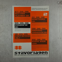 Plakatserie «Stilvorlagen», Siebdruck