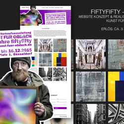 Kunst für Obdach – Konzeption / Layout / Realisierung – Microsite fiftyfifty eon, Erlös: ca. 3 Mio EUR