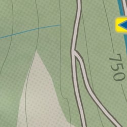 Kartendetail mit Wegsignaturen