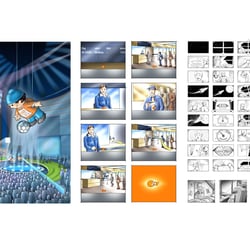 Storyboard-Illustrationen, Pixelgrafiken, div. Auftraggeber