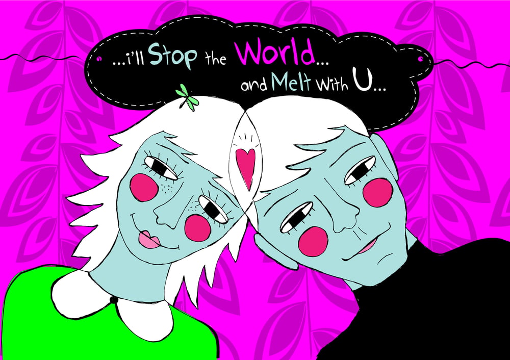 I’ll stop the world, hand and digital illustration 2010
