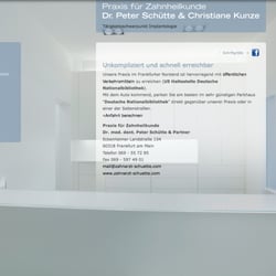 Konzeption, Gestaltung und Programmierung der Praxis-Homepage Dr. Schütte, Zahnarzt in Frankfurt am Main