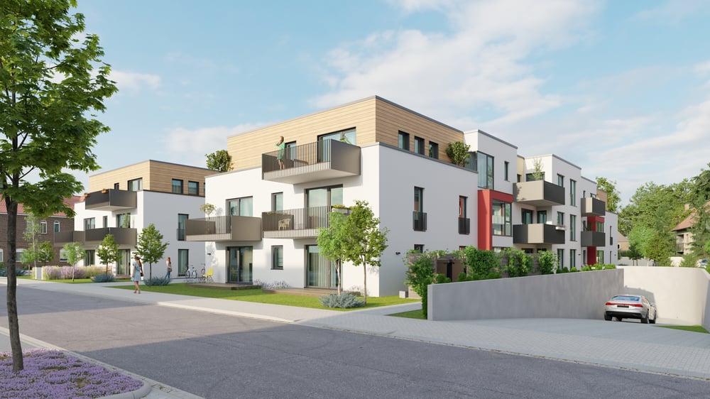 3d-Visualisierung von zwei Häusern, Hamm