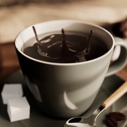 3d fluid coffee sim