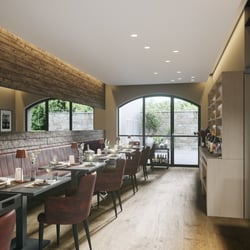 Innenvisualisierung eines modernen Restaurants