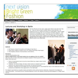 Webdesign Bright Green Fashion für Create Berlin e.V.