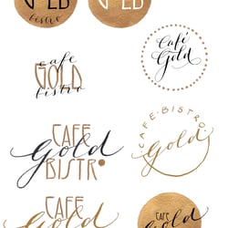 Entwürfe für das Café Gold