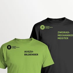 T-Shirts für den Meister und seinen Auszubildenden.