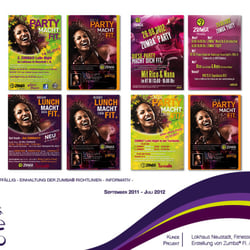 ZUMBA® Flyer für diverse Fitnesstudios & Events