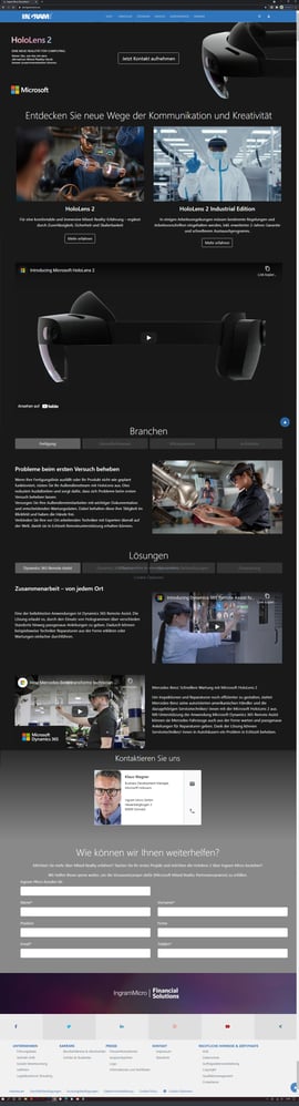 Ingram Micro Microsoft Landingpage Hololens 2021
