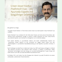 E-Mailing „3Doshas“ für Ayurveda-Klinik Bad Ems
