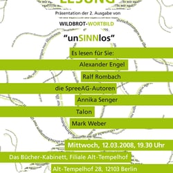 Literaturzeitschrift-Plakat-Lesung
