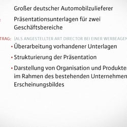Interne Präsentationsunterlagen