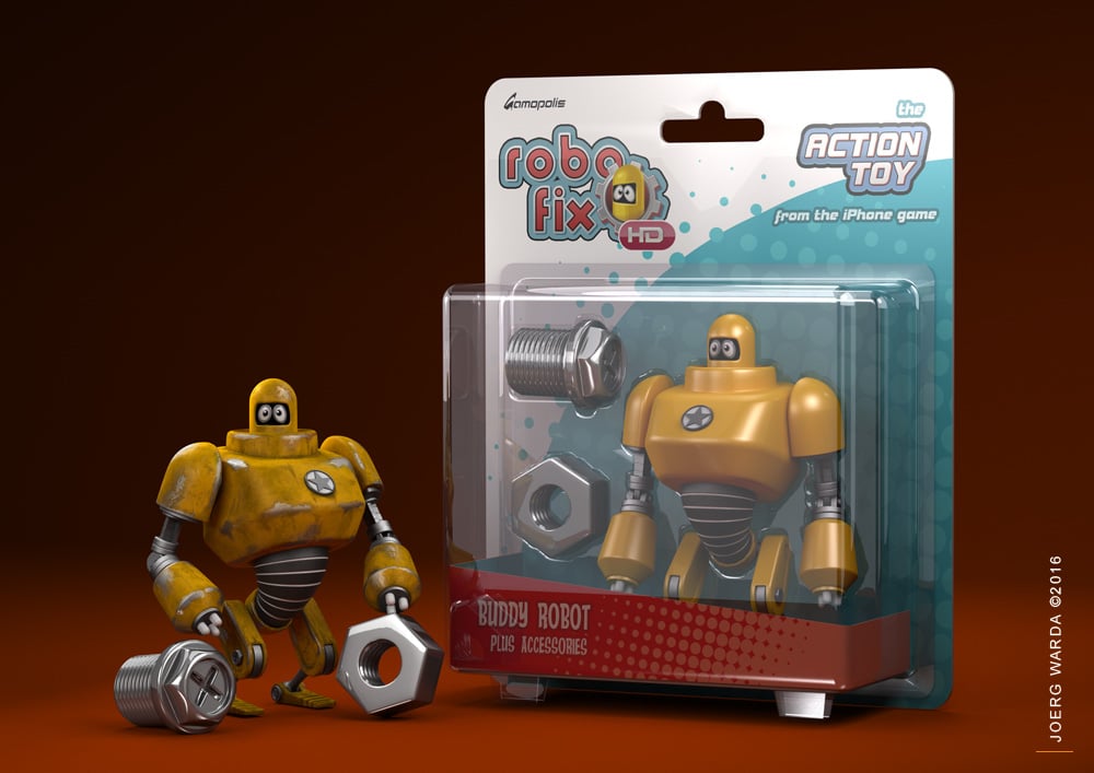 3d visualisierung Roboter Verpackung packaging