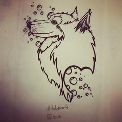 Collie Tattoo Design
