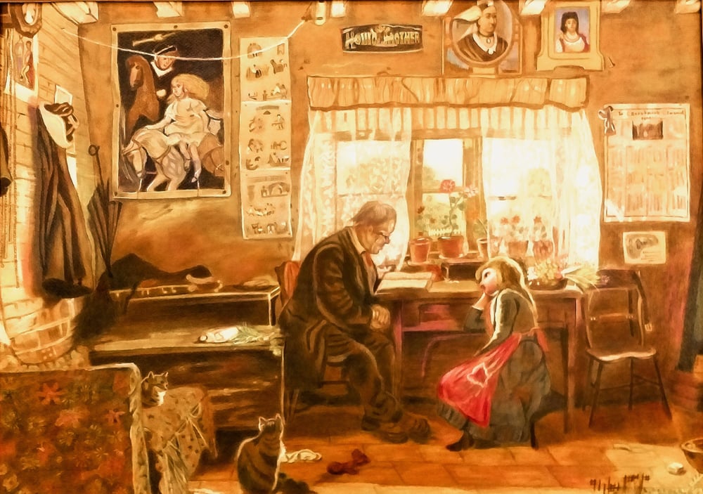 Das Echo von 1000 Stunden – Original-Farbstiftzeichnung von Mary G.