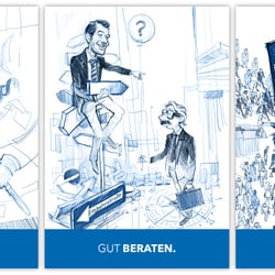 Anzeigen-Illustrationen „Unternehmerverband“