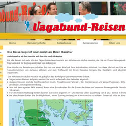 Layout, Reinzeichnung für Joomla! „Vagabund-Reisen Flensburg“