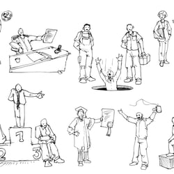 Scribbles / Sketches zum Bereich Business to Business (B2B)