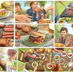 Rügenwalder_grillen_vegetarisch-illustration-storyboard-low_art