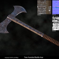 3D Modell – Zweihand Axt