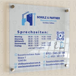 Bauunternehmen Schild erstellen | Layout gestalten