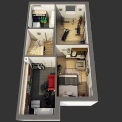 3D Grundriss Kellergeschoss