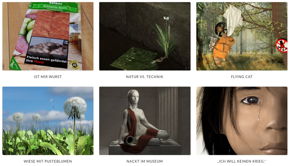 Screenshot meines Portfolios