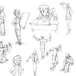 Scribbles / Sketches zum Bereich Business to Business (B2B)