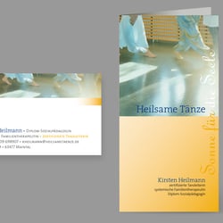 Visitenkarte und Folder für eine Tanzleiterin