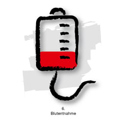 Illustration für Blutspende-Stationen DRK
