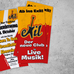 Flyer für einen Musikclub