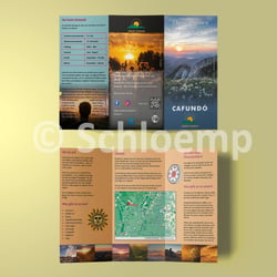Das ist ein Turistiches Flyer zu ein fiktiven Ort.
