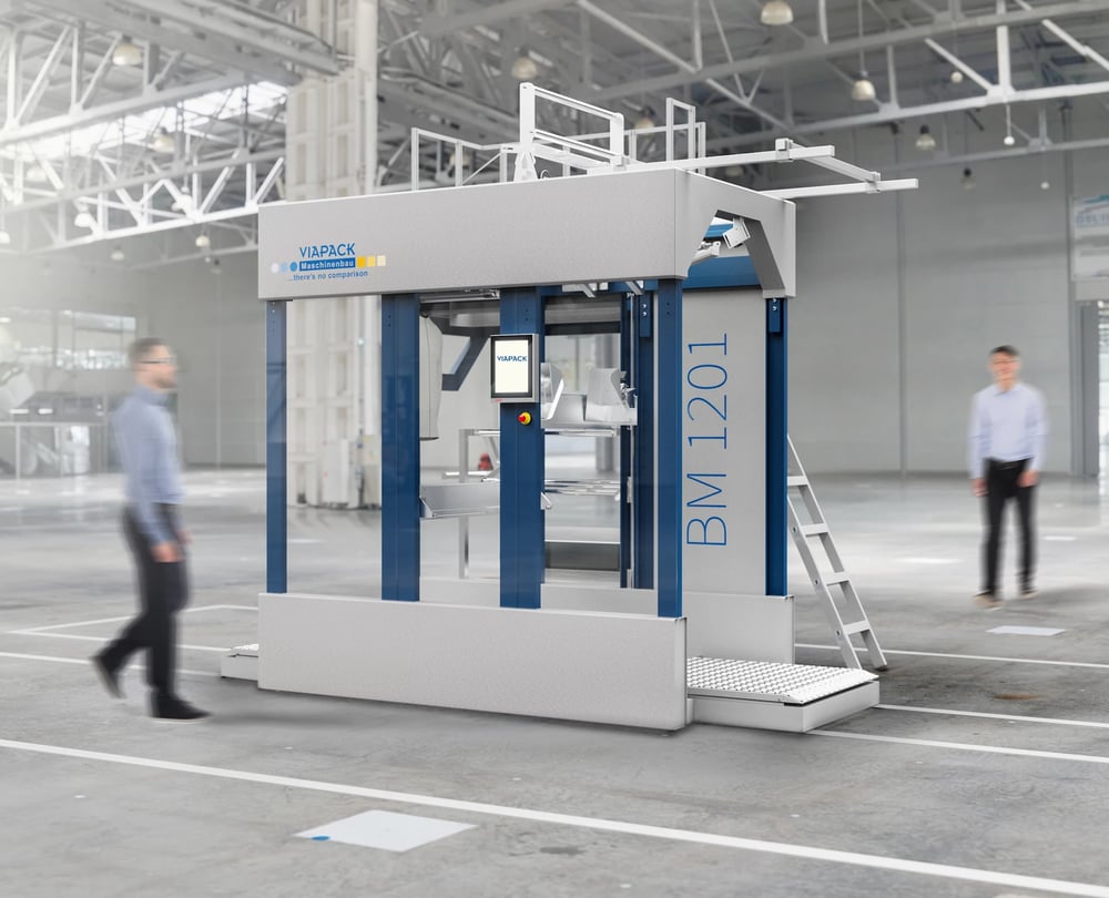 Verpackungsmaschine für hängende Textilien