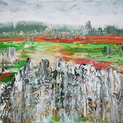 Abstrakte Landschaft 100 × 140 cm